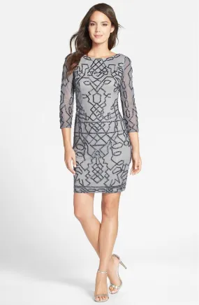 Adrianna Papell - Abstract Motif Sheath Dress 41911010