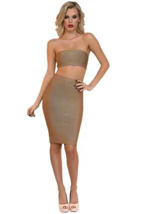 Paris Two-Piece Set - Mocha (M & L - Clearance Sale)