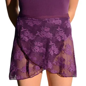 PW Dancewear Women's Lace Wrap Skirt - PORT"